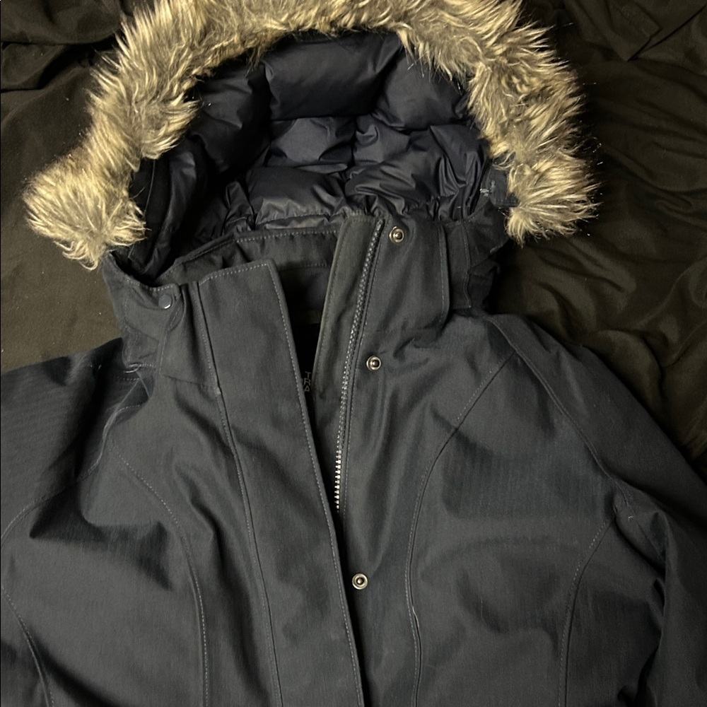 The North Face Black Jacket with Fur Hood